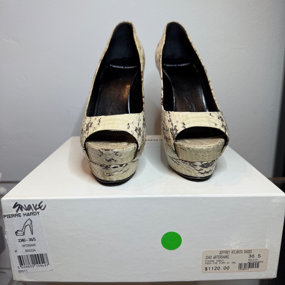 Pierre Hardy Snakeskin Heels Size 36